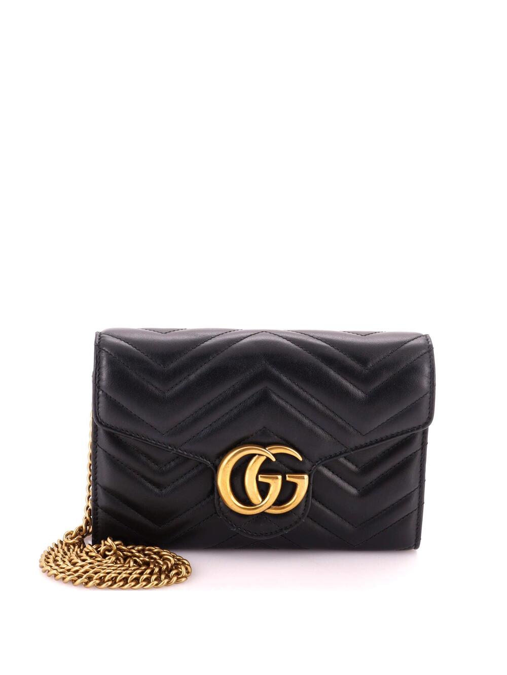 Gucci Gg Marmont Chain Wallet Matelasse #370638G11B